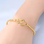 Pulsera Original de Plata de Ley 925 con Dijes, 17-20CM, Corazón Dorado, Llave del Amor, Trébol, Brazalete, Joyería para Mujer, Regalo 3