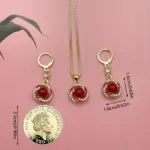 Conjuntos de joyería elegantes de lujo con circonita brillante para mujer, collar versátil a la moda, pendientes, joyería de fiesta, regalos de cumpleaños, 3 uds. 6