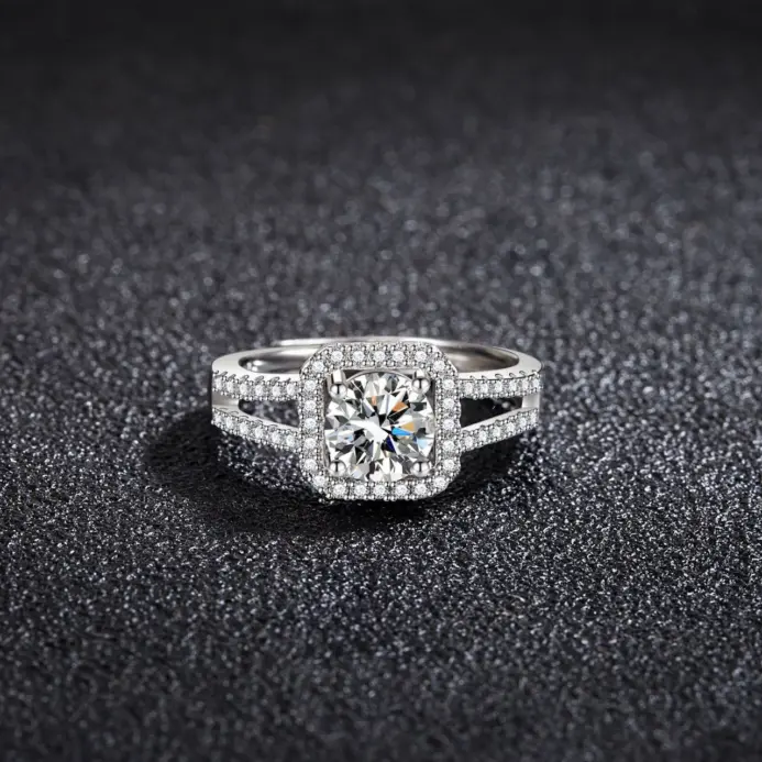 Nuevo Anillo de Plata de Ley 925 con circonita 5A brillante para mujer, joyería de boda, abalorio de compromiso, regalo de moda para fiesta, anillo de alta calidad 2