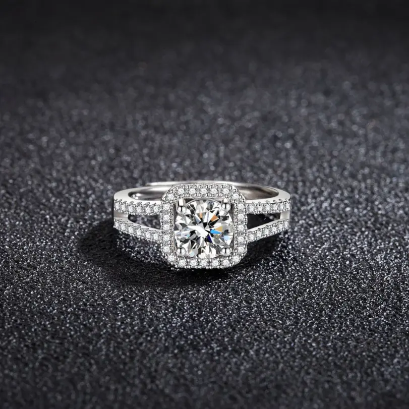 Nuevo Anillo de Plata de Ley 925 con circonita 5A brillante para mujer, joyería de boda, abalorio de compromiso, regalo de moda para fiesta, anillo de alta calidad 2
