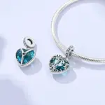 Abalorios originales de Plata de Ley 925 con forma de corazón y amor, colgante de cuentas compatible con Pulsera Original, collar, dijes DIY, regalo de joyería para hombre y mujer 3