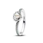 Anillo de Plata de Ley 925 con lazo rosa y perla blanca, anillos para mujer, accesorios de joyería de moda europea, regalos de corazón, Patry de boda 4