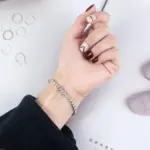 Gran oferta de pulseras de plata de ley S925 con circonita para mujer, joyería de boda de compromiso Simple a la moda, regalos para parejas de 4mm de ancho 6