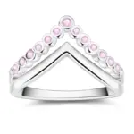 Anillos de circón en forma de corazón rosa para mujer, joyería de compromiso de boda romántica fina, anillos de Color plateado, primavera 925 22