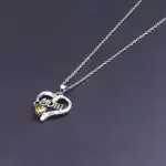collar con colgante de corazón de Color plateado para mujer, accesorios de circonita brillante para fiesta de aniversario, joyería delicada para regalo del Día de la madre 6