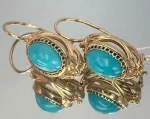 Pendientes de gancho únicos de Color dorado, pendientes de cristal ovalados verdes para mujer, regalo de aniversario, fiesta, compromiso, boda, joyería para mujer 1