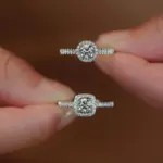 Anillo de moissanita de Plata de Ley 925 de 1ct con seis garras para mujer, joyería de boda, abalorio de compromiso, anillo de alta calidad a la moda para fiesta 4