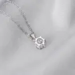 Collar con colgante de moissanita real de 0,5-10 quilates para mujer, collar de diamantes redondos de color D, joyería clásica de plata de ley 925 para novia 5