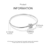 Pulsera Original de Plata de Ley 925 con Zirconia en Forma de Huella de Mascota Dorada, de 17-20 CM, Compatible con Dijes y Colgantes Originales, para Mujer, Regalo de Joyería DIY 5