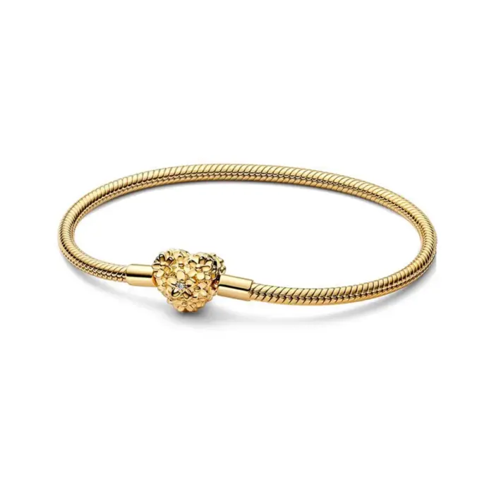 Pulseras de plata de ley 925 con forma de corazón, flor roja, Clip de estrella, pulsera de cadena de serpiente, brazaletes de amor, joyería fina DIY 3