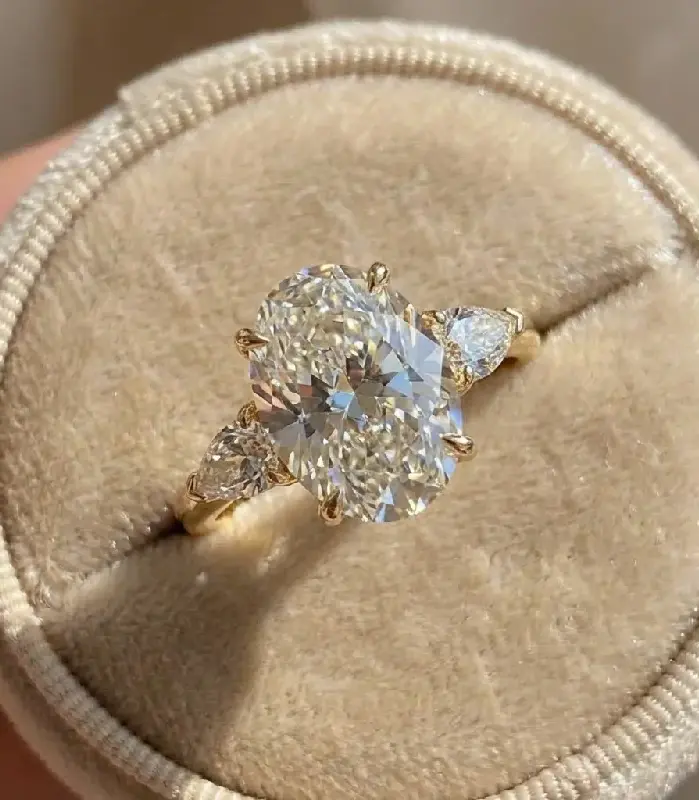Preciosos anillos de piedra ovalados brillantes de circonia de Plata de Ley 925 para mujer, joyería fina de lujo de alta calidad para compromiso y boda 2