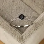 Anillo de mujer de circonia cúbica de estilo lujoso ligero en Europa y América anillo de temperamento de moda Simple 5
