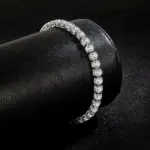 Gran oferta de pulseras de plata de ley S925 con circonita para mujer, joyería de boda de compromiso Simple a la moda, regalos para parejas de 4mm de ancho 4