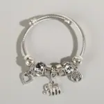 1 pulsera de aleación con colgante de árbol de la vida, elefante, corazón de melocotón, estilo familiar, para viajes al aire libre, banquete, fiesta, regalo de Festival 1