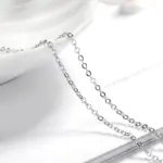 Nuevo Collar de plata de ley 925 con moissanita de 2 quilates, cadena con colgante, joyería fina para mujer, boda, fiesta clásica brillante, moda 2