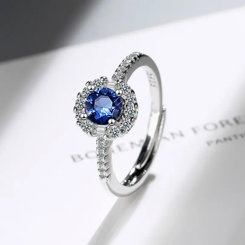 Nuevo Anillo de Plata de Ley 925 con circonita 5A de alta calidad para mujer, accesorios de joyería de lujo para boda, anillo de moda para fiesta 3