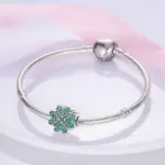 Nuevo Abalorio de plata de ley 925, colgante de trébol de cuatro hojas para pulsera Original, collar, regalos DIY para mujer 18 Nuevo Abalorio de plata de ley 925, colgante de trébol de cuatro hojas para pulsera Original, collar, regalos DIY para mujer 18