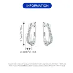 Pendientes de plata de ley 925 con forma de estrella trenzada, joyería, pendientes de aro versátiles para mujer, joyería fina, regalos de fiesta de cumpleaños 6