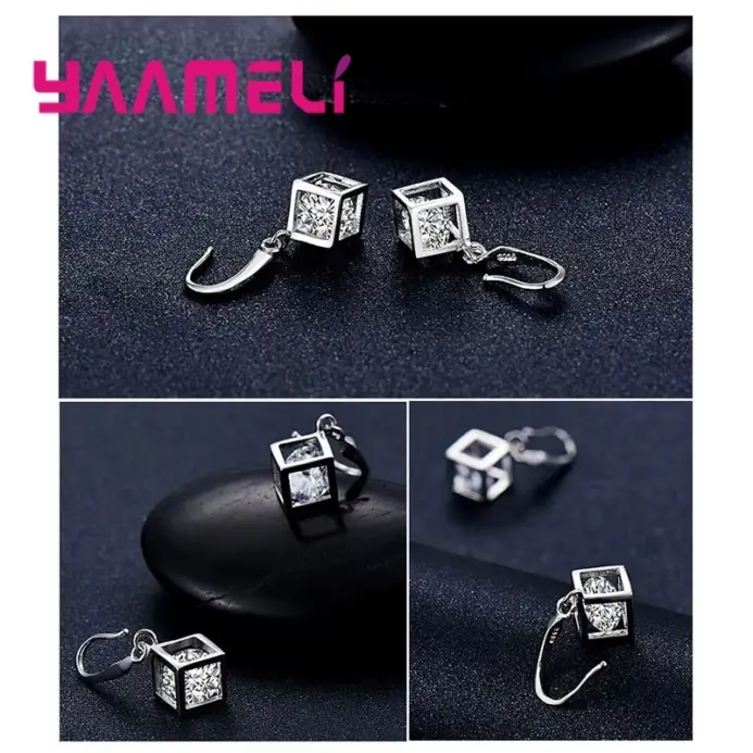 Collares de Color plata esterlina 925, pendientes, conjuntos de joyería, gran oferta, circonita cúbica, accesorio de aniversario de compromiso para mujeres y niñas 2