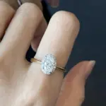 anillos de boda a la moda para mujer, cristal de dos tonos de lujo, circonita cúbica AA, compromiso, fiesta de aniversario, joyería femenina elegante 5