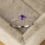 Anillo de mujer de circonia cúbica de estilo lujoso ligero en Europa y América anillo de temperamento de moda Simple 1