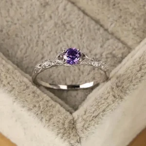 Anillo de mujer de circonia cúbica de estilo lujoso ligero en Europa y América anillo de temperamento de moda Simple 1