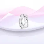 Nuevos anillos de plata de ley 925 originales, anillo de circón de plata infinita apilable para mujer, regalo de joyería de cumpleaños y aniversario de boda 4