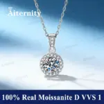Promoción de múltiples colgantes de molino de viento de moissanita de 1,0 quilates, joyería de plata de ley 925 de boda de lujo, collar de diamantes de novia 2