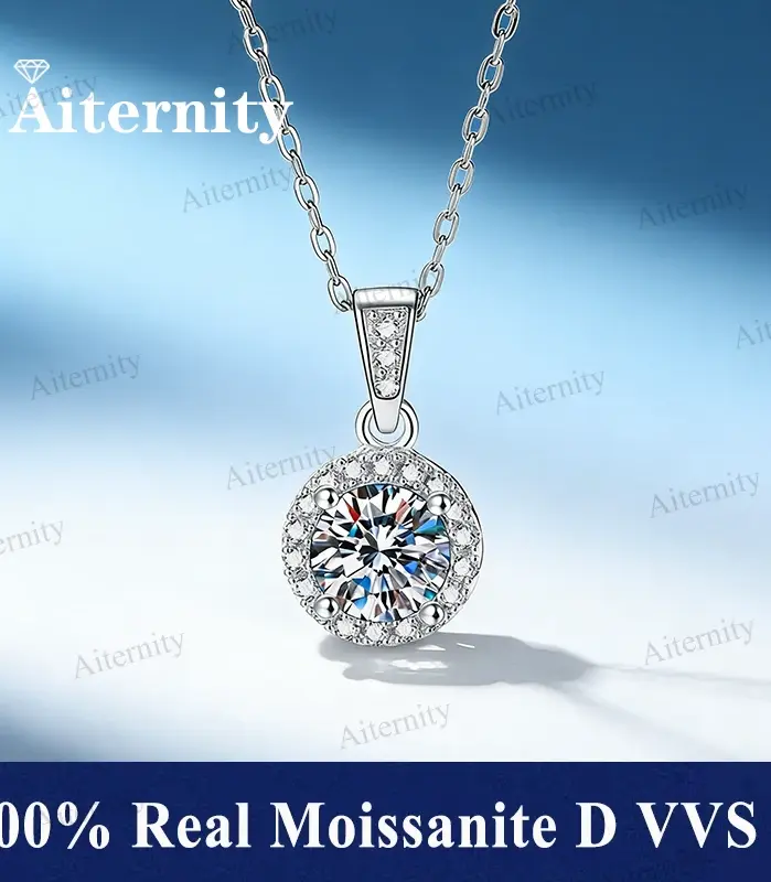 Promoción de múltiples colgantes de molino de viento de moissanita de 1,0 quilates, joyería de plata de ley 925 de boda de lujo, collar de diamantes de novia 2