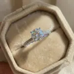Preciosos anillos redondos de circón brillante de Plata de Ley 925 para mujer, aniversario, boda, regalo de joyería fina de lujo de alta calidad 2