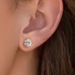 DW 0.1ct-2ct D Color Certificado Moissanite Stud Pendientes Creado en laboratorio Diamante Plata de Ley 925 Chapado en oro Joyería fina de boda 4