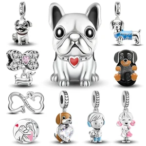 Abalorios de pulpo Kapibala y mariposa de perro bonito de Plata de Ley 925, aptos para pulsera Original Pan, brazalete, joyería DIY de alta calidad 1