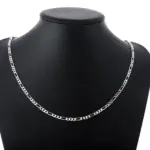 40-75cm Plata de Ley 925 16-30 pulgadas fina 4MM collares de cadena para mujer moda fiesta boda joyería regalos de navidad 2