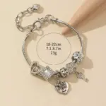 Pulsera de amor con cuentas de varios elementos para mujer, accesorios de joyería para la familia, regalo de vacaciones de fiesta de vestir diario, 1 unidad, 005 6