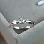 anillos de circón cúbico redondos individuales para mujer, accesorios de compromiso para boda, anillos femeninos simples y elegantes, joyería de moda 3