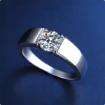 Lujosa plata de ley 925 6-10 # Exquisito anillo de circón, accesorios de joyería de regalo de boda a la moda para mujer 4
