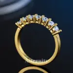 Anillo de moissanita de prueba de diamante y anillos Unisex de circón, anillo de plata 100% Real S925 para hombres y mujeres, brillante de lujo D VVS1 3