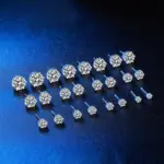 Pendientes de moissanita 100% con certificado GRA para mujer, pendientes con pluma de prueba de diamante, joyería fina de Plata de Ley 925 4