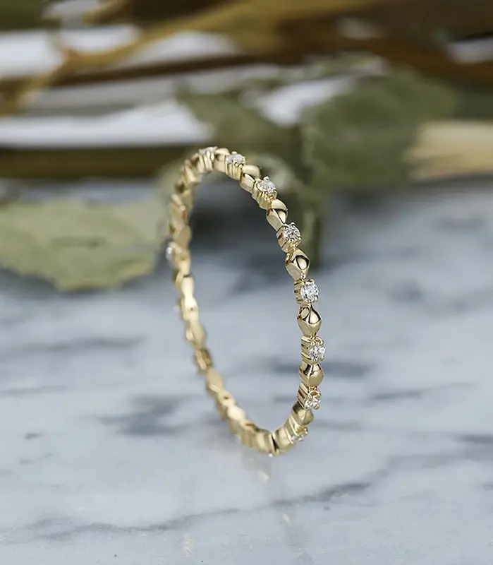 Anillo fino coreano para mujer con piedra CZ, Color dorado, accesorios simples y elegantes, bonito regalo de cumpleaños para amigos, joyería de moda 1