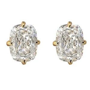 pendientes de tuerca para mujer, Color dorado con incrustaciones de circonita blanca grande, estilo Simple, accesorios diarios para fiesta, joyería de boda versátil a la moda 1