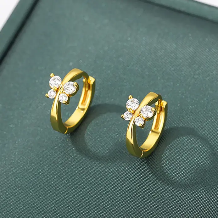 Pendientes de acero inoxidable para mujer, aretes de aro de mariposa de Color dorado a la moda, joyería de lujo para niñas 2026 1