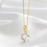 Collar con colgante de moissanita real de 0,5-10 quilates para mujer, collar de diamantes redondos de color D, joyería clásica de plata de ley 925 para novia 4