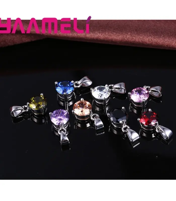 Conjuntos de joyas elegantes para boda, Collar con colgante de cristal, Color caramelo, Plata de Ley 925, pendientes 2