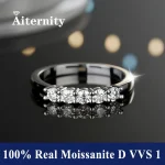 Anillo de compromiso clásico con forma de V, 100% Plata de Ley 925, Color VVS1 D, corte redondo, piedra preciosa de moissanita auténtica, joyería fina con GRA 2