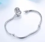Pulsera de plata 925 Original con forma de corazón, brazalete con cuentas de serpiente, regalo para mujer 3 Pulsera de plata 925 Original con forma de corazón, brazalete con cuentas de serpiente, regalo para mujer 3