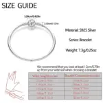 Pulsera dura de plata 925 auténtica, tamaño 17-20, estrella, corazón, telaraña, romántica para mujeres, apta para bodas y reuniones, joyería de lujo 2
