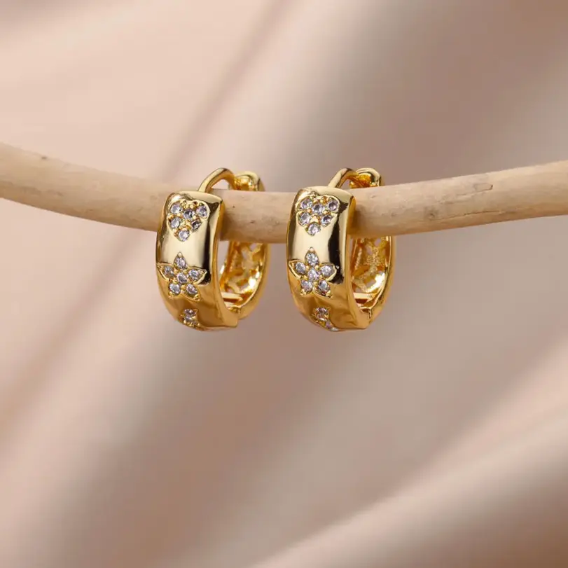 Pendiente de estrella de circón para mujer y niña, pendiente Piercing de aro de acero inoxidable y2k 2023, nuevos accesorios de joyería, aretes, envío gratis 24