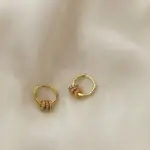 Pendientes de aro circulares con forma de engranaje geométrico chapado en oro a la moda para mujer y niña, joyería de circón a la moda, tipo hebilla 5