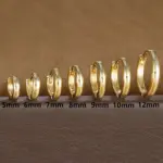 1 par de pendientes de aro minimalistas Huggie de acero inoxidable, pendientes de cartílago del trago de hélice fina de circonia de cristal pequeño, joyería Piercing 14