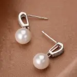 nueva moda, pendientes colgantes de perlas de imitación para mujer, accesorios de compromiso de boda a la moda, pendientes simples y elegantes para niñas 4